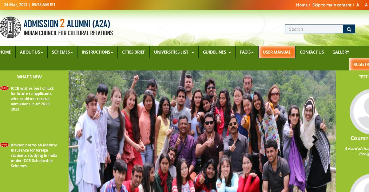 Индийское агенство по культурным связям (ICCR) объявляет стипендии для студентов Узбекистана и Самаркандского государственного университета для обучения на различных программах магистратуры и докторантуры в государственных университетах Индии