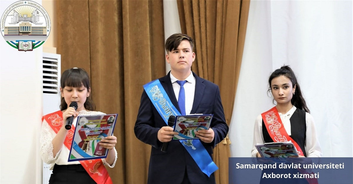 Graduates of the Academic Lyceum of Samarkand State University were awarded diplomas