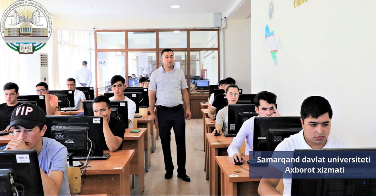 Photos from the final exams of students of Samarkand State University