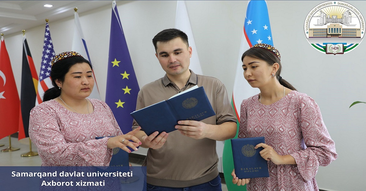 “With a diploma from Samarkand State University, I will contribute to the development and development of Turkmenistan...”