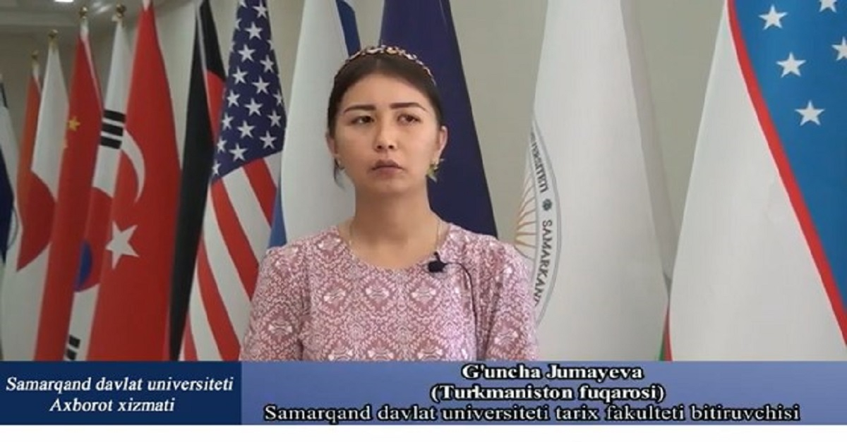 With my knowledge gained at Samarkand State University, I will contribute to the development of Turkmenistan...