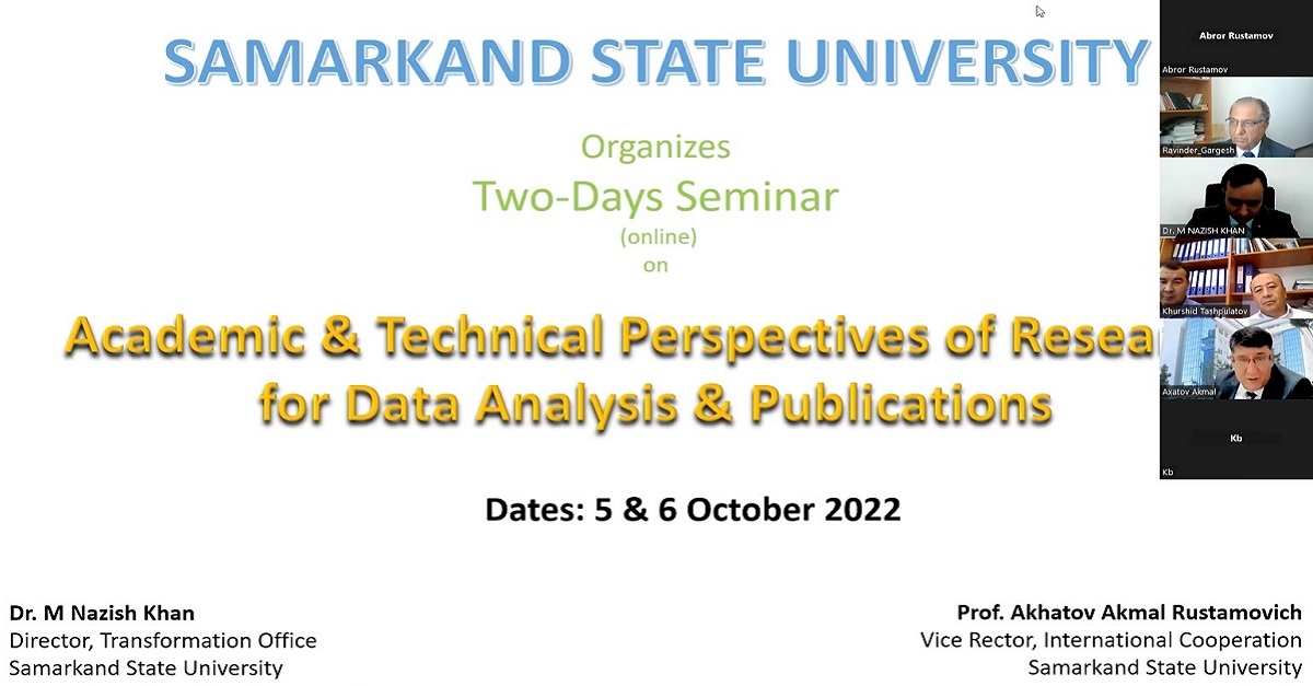 A seminar was held at Samarkand State University on the topic 