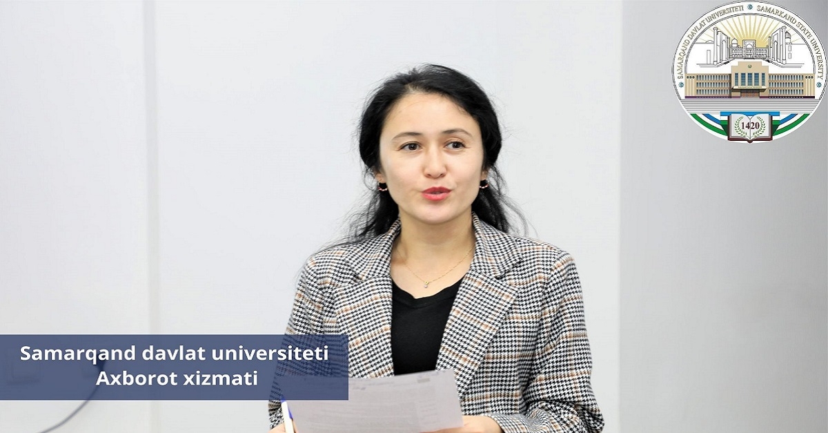 Samarkand State University was visited by Gulshoda Karlibayeva, chief specialist of the national office of the Erasmus + program of the Erasmus + program in Uzbekistan...