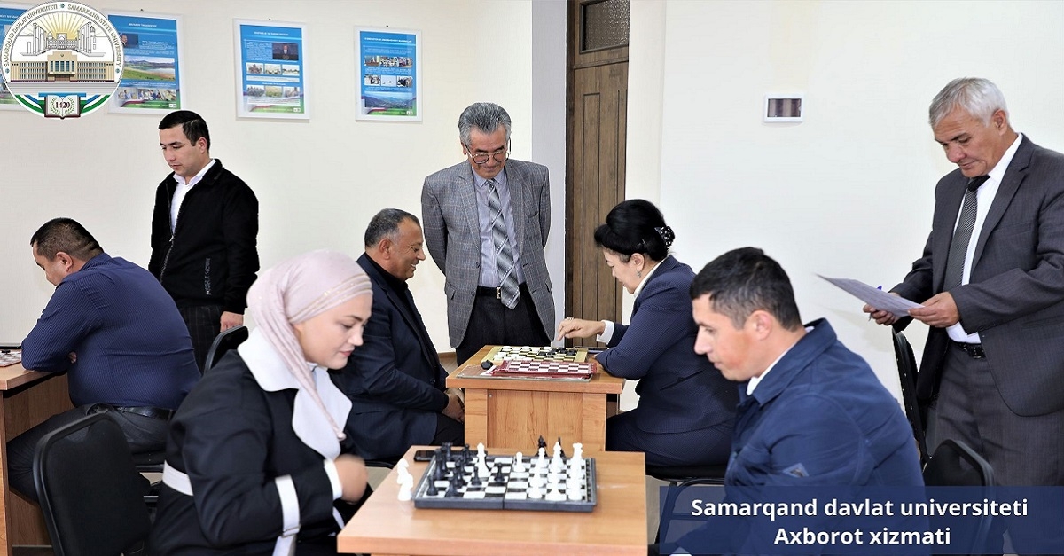 On the occasion of November 11 - the Day of Trade Unions, sports competitions in chess and checkers were held among the faculty of Samarkand State University...