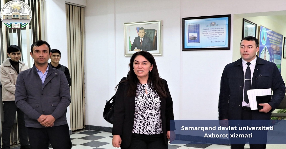 The first vice-rector of Samarkand State University is studying the problems of students...