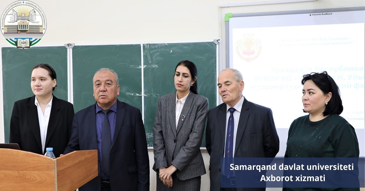 A master's student from Chuvash State University is undergoing an internship at the Faculty of Geography and Ecology of Samarkand State University...