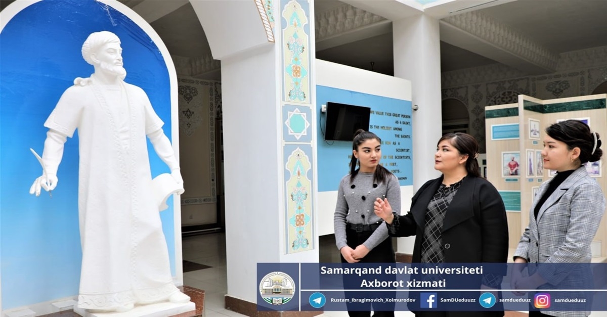 Photos from the activities of the scientific and practical museum-laboratory of Samarkand State University...