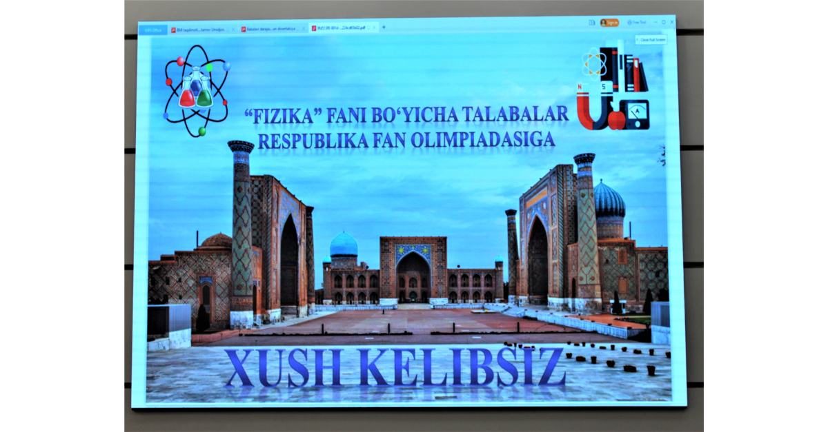 The Republican Olympiad in Physics was held at the Institute of Engineering Physics of Samarkand State University...
