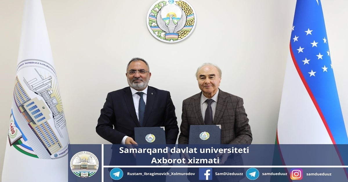  Samarqand davlat universiteti Anqara Boyazid Yildirim universiteti bilan hamkorlik memorandumini imzoladi...